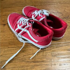 Kids red Vans shoes size 3.5